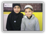 Badriyah & Zakariyah with their Blue Peter badges